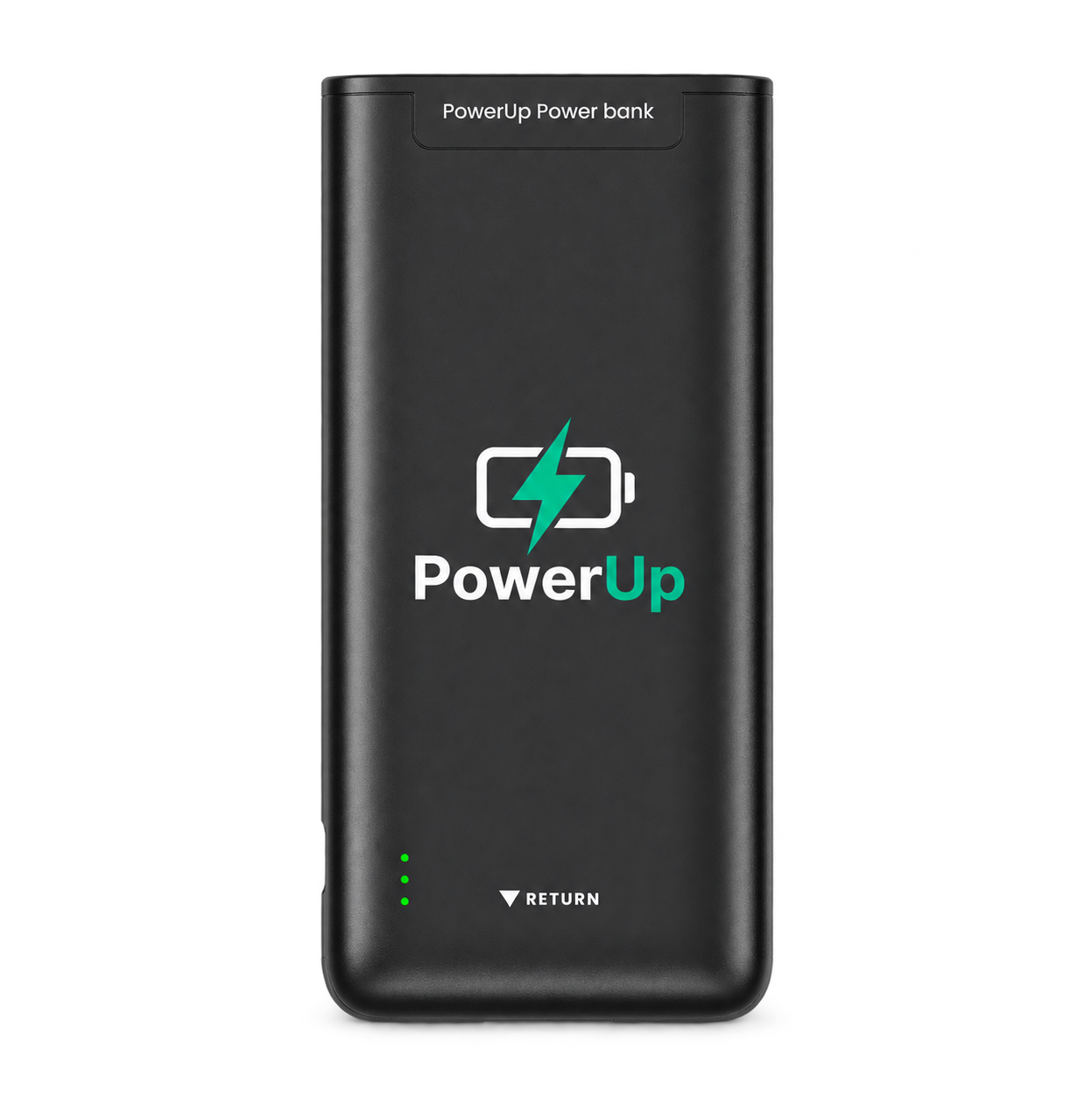 Vrijstaande PowerUp powerbank zonder achtergrond